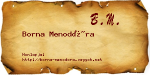 Borna Menodóra névjegykártya